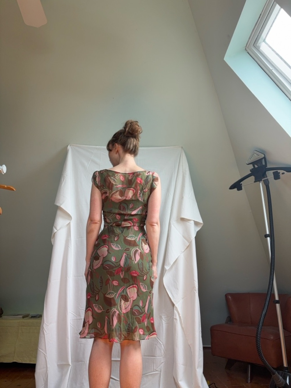 Floral Silk Dress - Picture 2 of 3